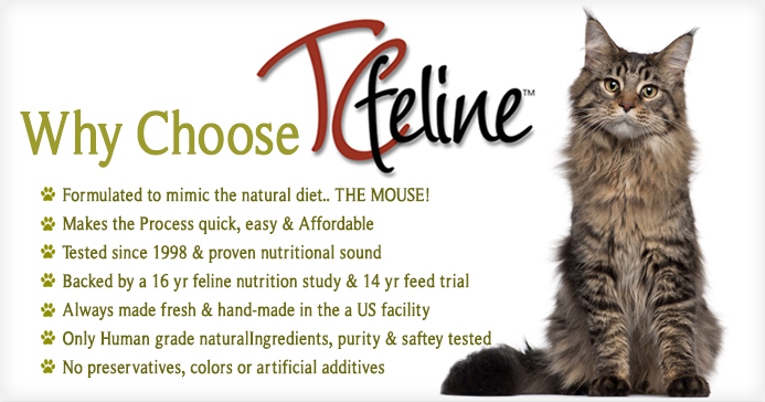TcFeline Premix - a quick, easy and affordable way to make your own Homemade Raw Cat Food